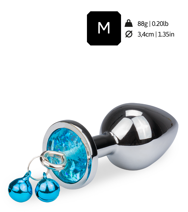 Rosebud bell jewel butt plug