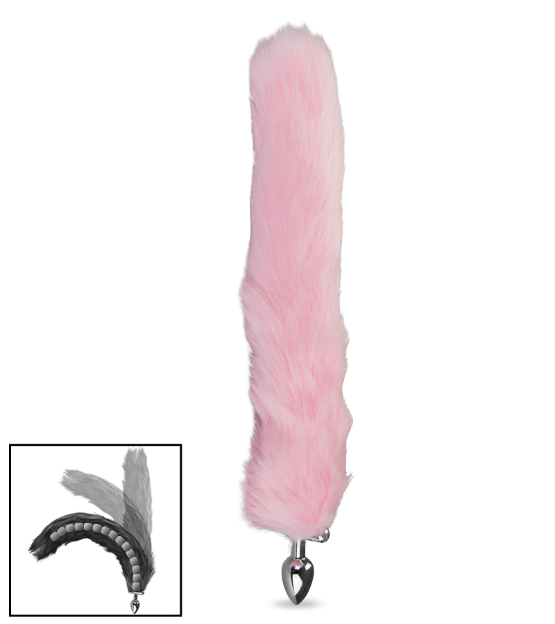 Rosebud cat tail anal plug and headband