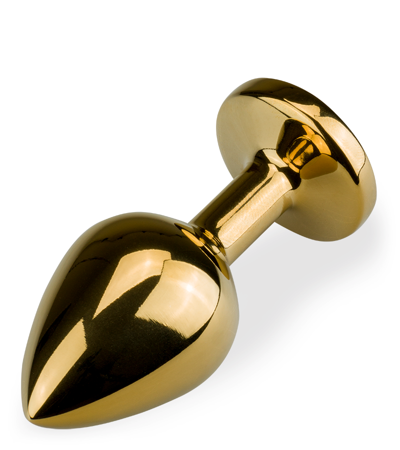 Rosebud gold butt plug size M 88g -  6 colours