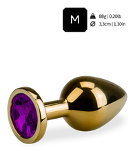 Load image into Gallery viewer, Rosebud gold butt plug size M 88g -  6 colours