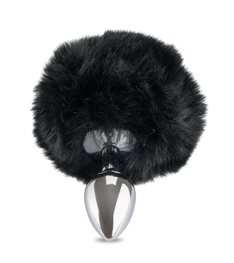 Rosebud rabbit tail anal plug