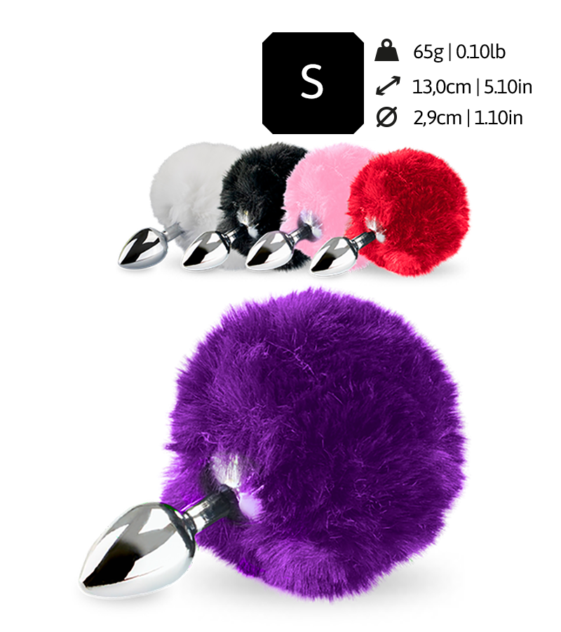 Rosebud rabbit tail anal plug