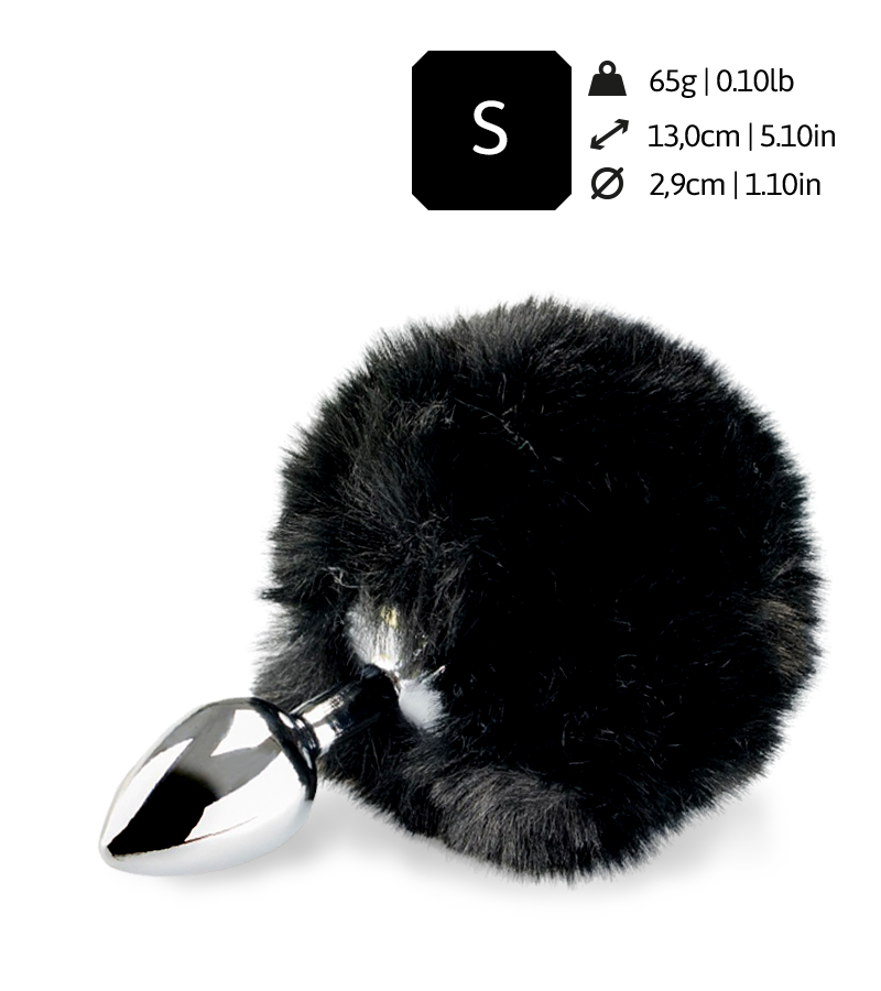 Rosebud rabbit tail anal plug