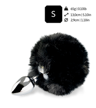 Load image into Gallery viewer, Rosebud rabbit tail anal plug