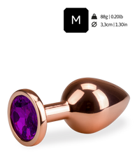 Load image into Gallery viewer, Rosebud rose gold butt plug size M 88g - 6 colours
