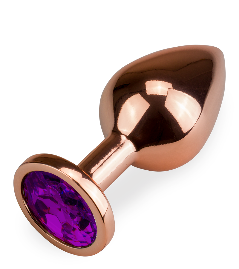 Rosebud rose gold butt plug size M 88g - 6 colours