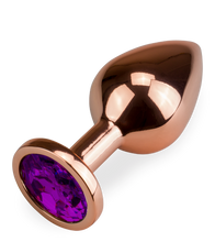 Load image into Gallery viewer, Rosebud rose gold butt plug size M 88g - 6 colours