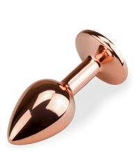 Load image into Gallery viewer, Rosebud rose gold butt plug size S 50g
