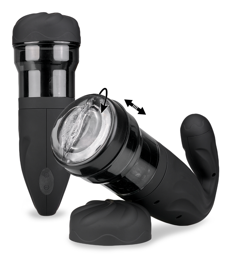 Rotating and thrusting masturbator 2 speeds