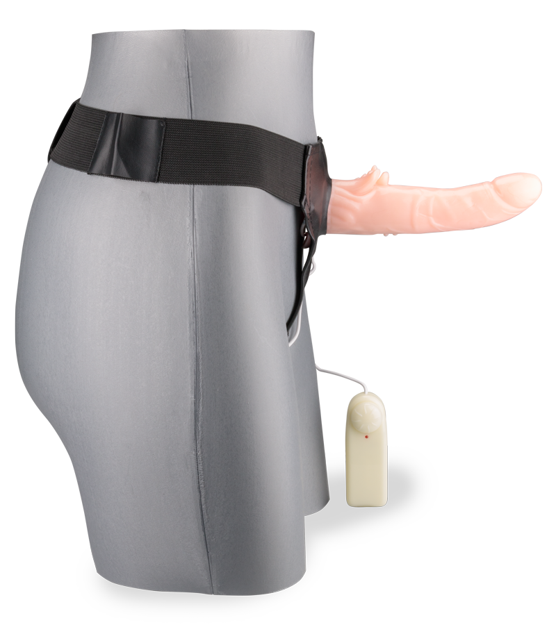 Rotating strap on dildo