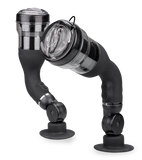 Rotating suction cup masturbator