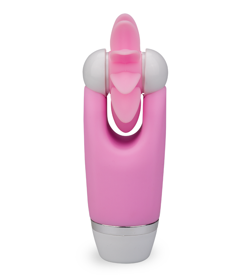 Rotating tongues clit stimulator