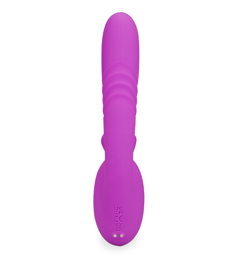 Royal thrusting clit-massaging vibrator