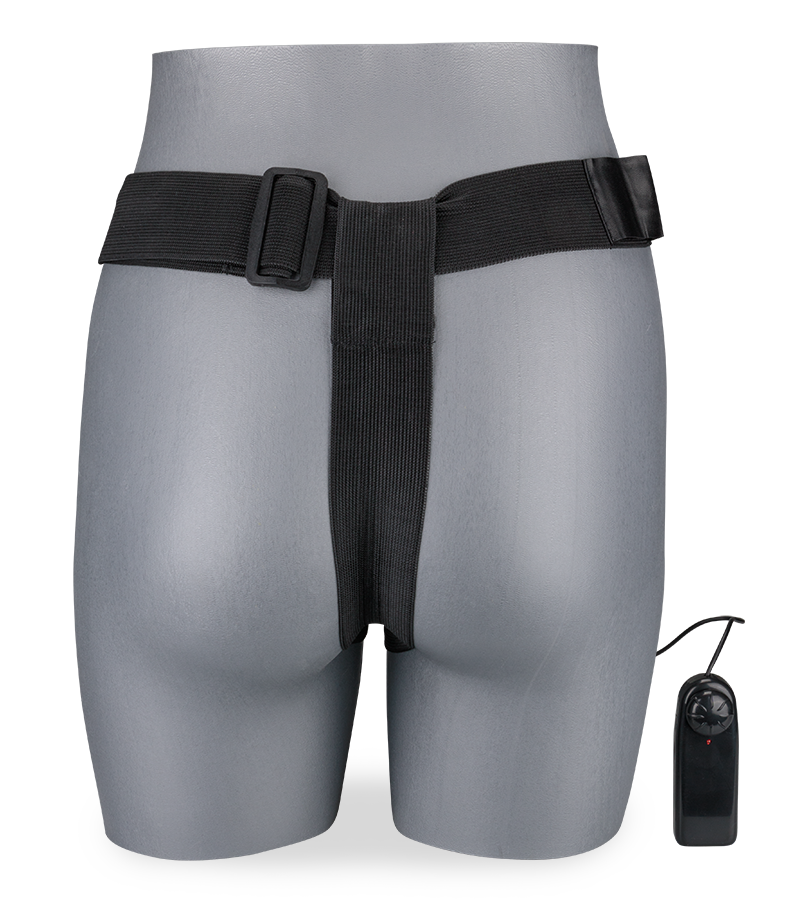 Sacha vibrating hollow strap on