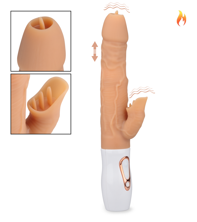 Satisfaction heated rabbit vibrator 7 modes