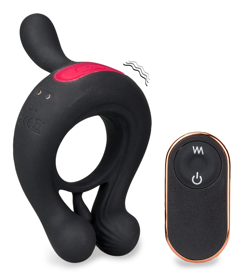 Saturn vibrating clit-stimulating cock ring