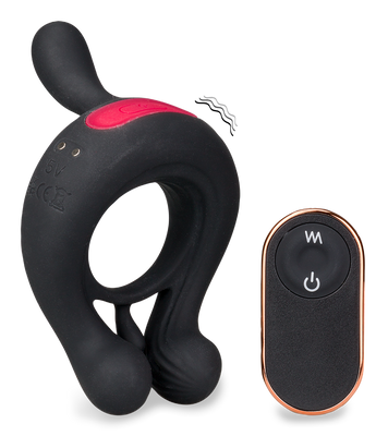 Saturn vibrating clit-stimulating cock ring