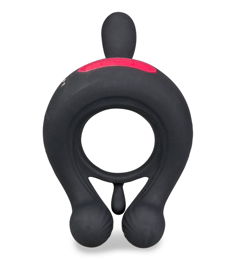 Saturn vibrating clit-stimulating cock ring