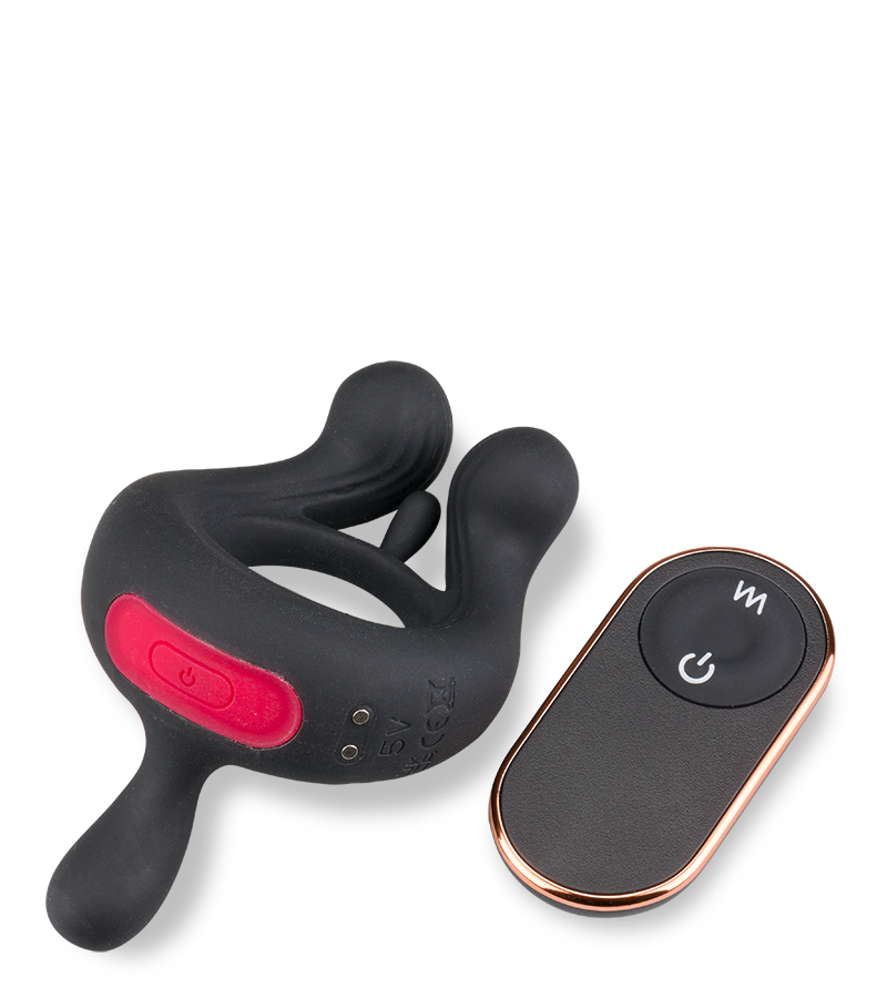 Saturn vibrating clit-stimulating cock ring