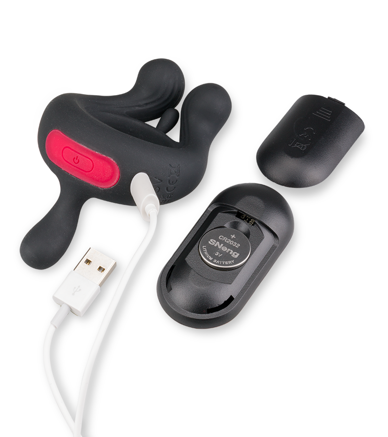 Saturn vibrating clit-stimulating cock ring