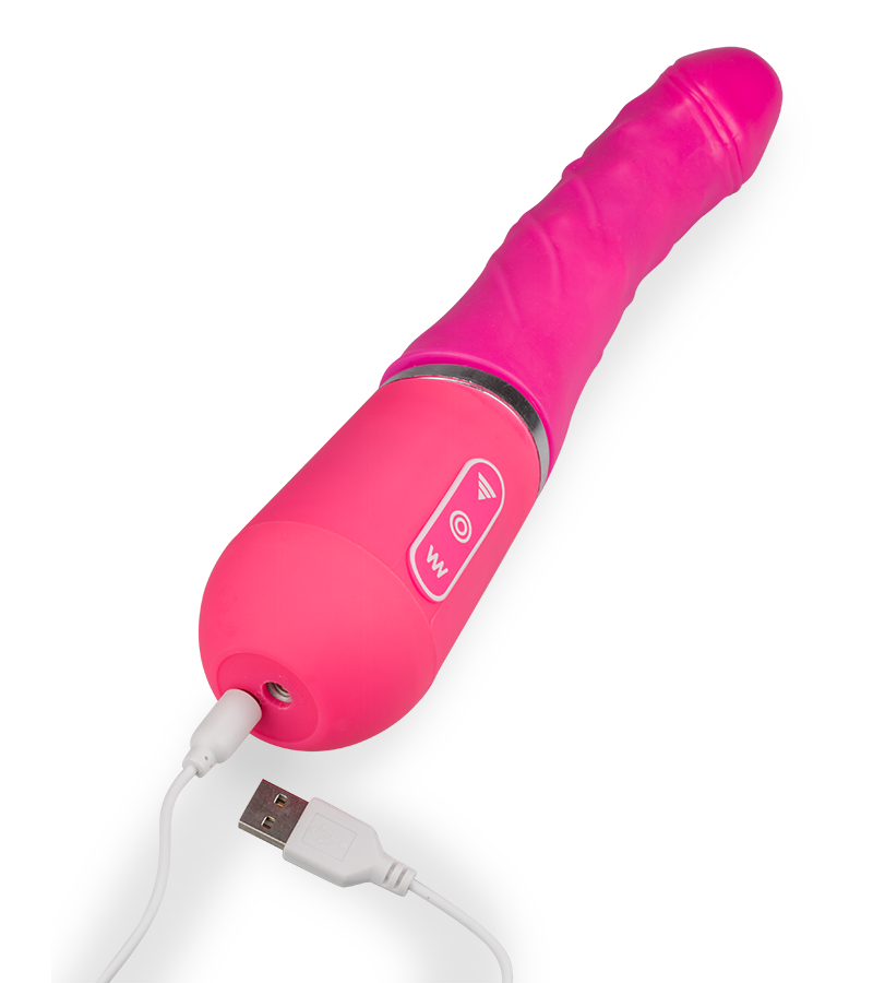Sensitive touch vibrating and thrusting vibrator