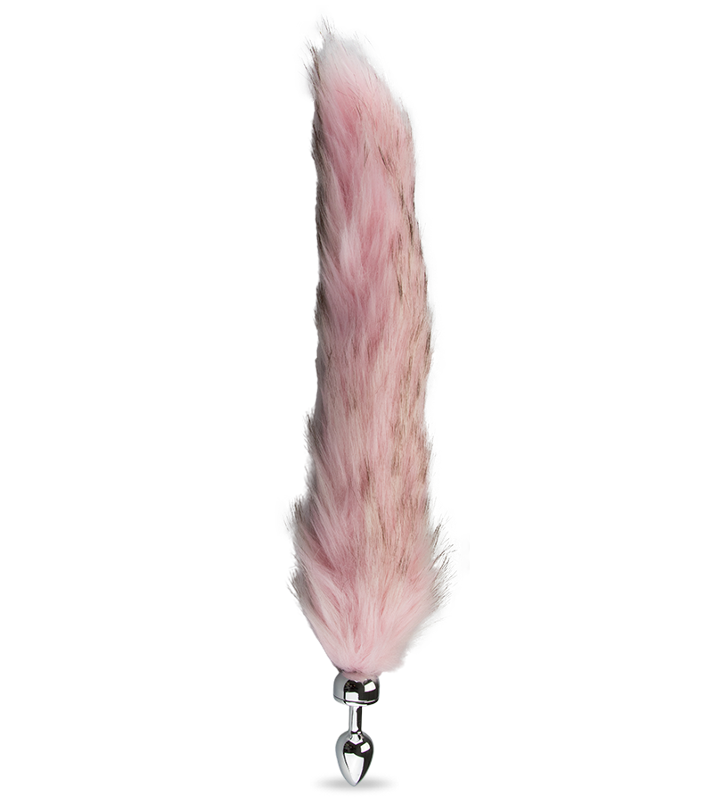 Set of 2 rosebud fox-tail anal plugs