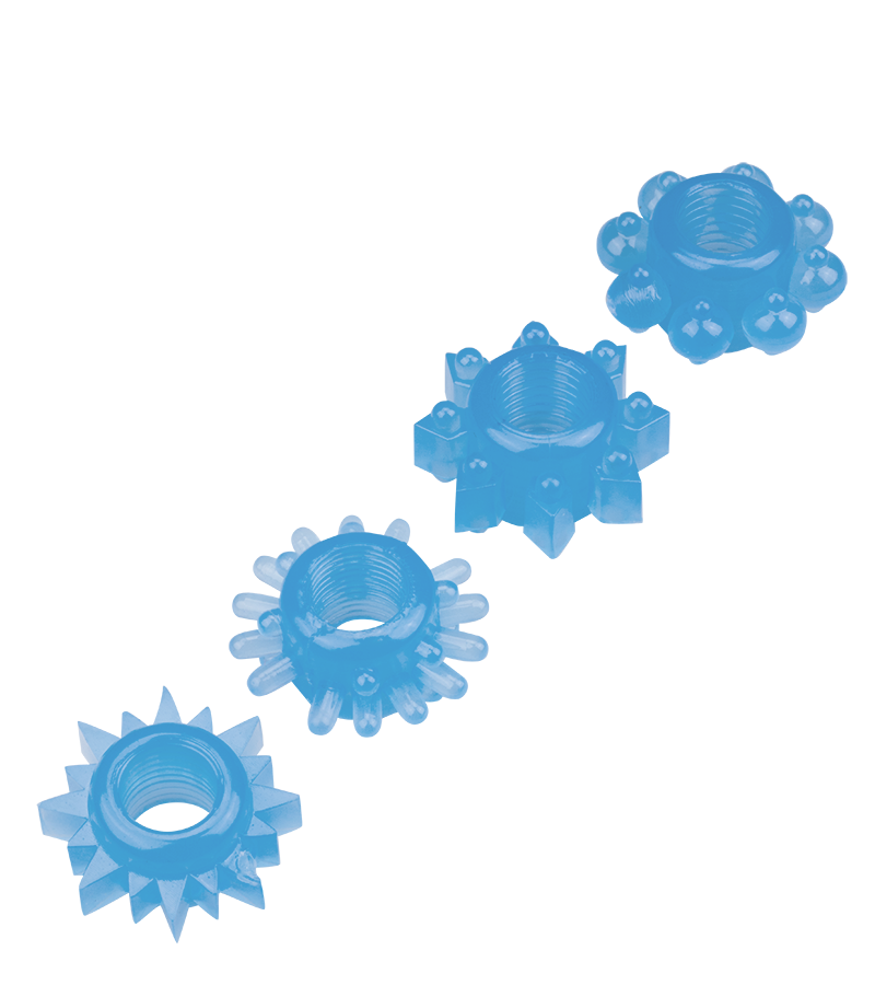 Set of 4 Lumino glow-in-the-dark cock rings