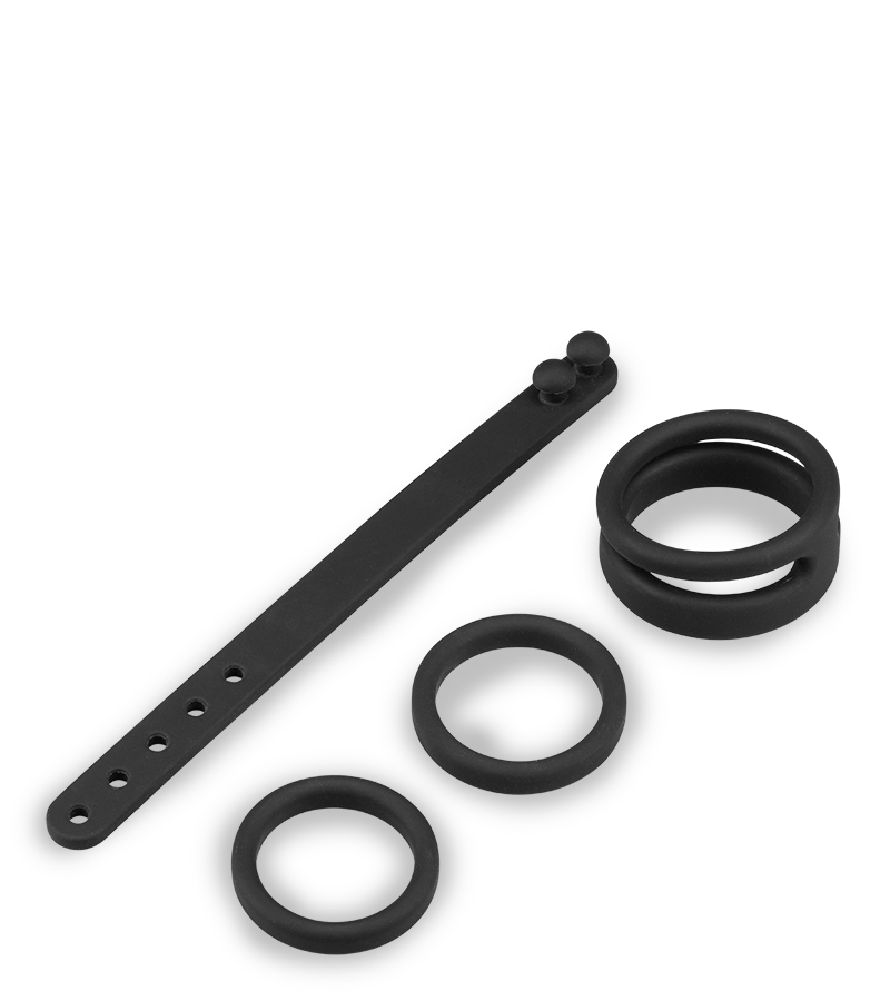 Set of four silicone cock rings