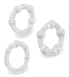 Set of three silicone cock rings