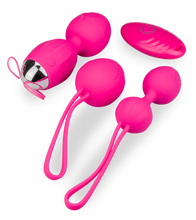 Load image into Gallery viewer, Sex toy set with two Ben Wa balls and a remote control vibrating egg