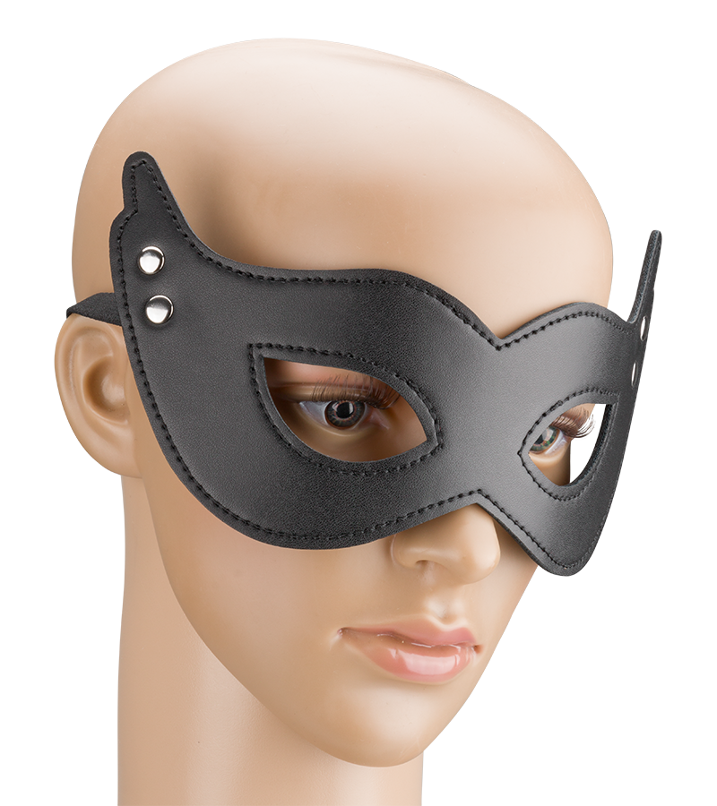 Sexy faux leather domino mask