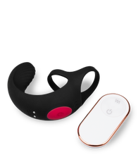 Load image into Gallery viewer, Shape vibrating double cock ring and testicle massager