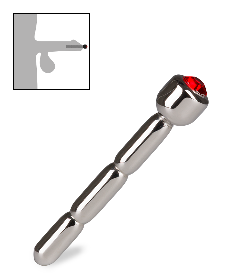 Short rhinestone urethral plug