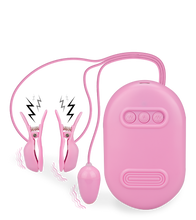 Load image into Gallery viewer, Signal vibrating electrosex nipple clamps and vibrating love egg