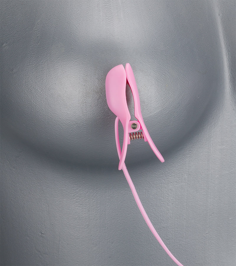 Signal vibrating electrosex nipple clamps and vibrating love egg