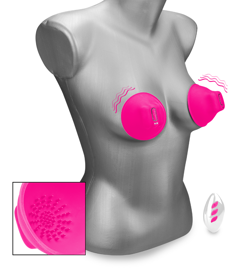 Sila remote controlled vibrating breast stimulator
