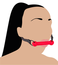 Load image into Gallery viewer, Silicone and faux leather bit gag