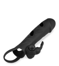 Load image into Gallery viewer, Silicone rabbit vibrator penis sleeve