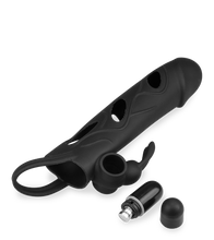 Load image into Gallery viewer, Silicone rabbit vibrator penis sleeve