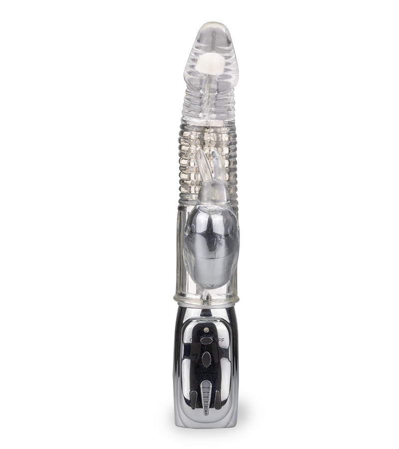 Silver Pleasure rotating rabbit vibrator