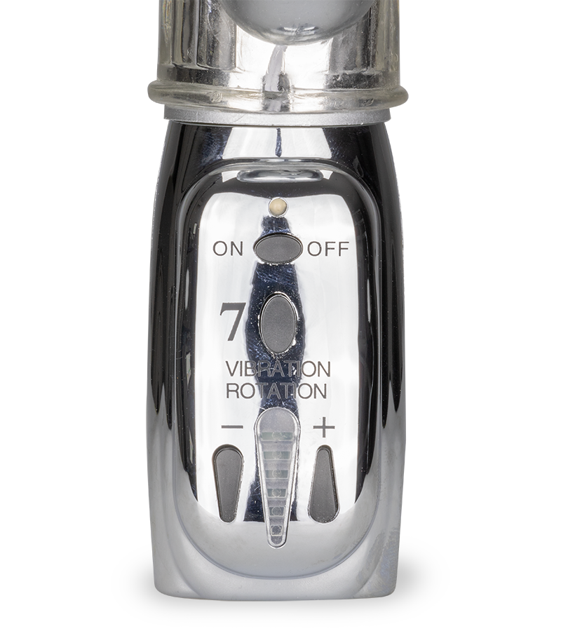 Silver Pleasure rotating rabbit vibrator