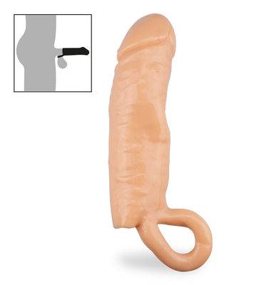 Size-enhancing silicone penis sleeve 2.00 inches