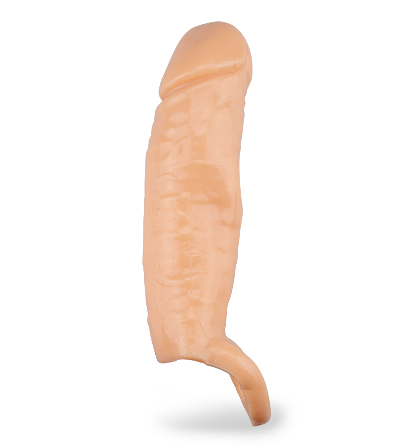 Size-enhancing silicone penis sleeve 2.00 inches