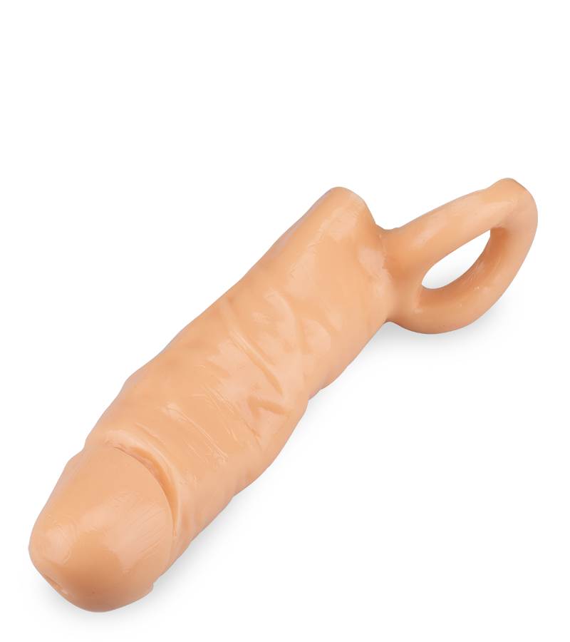 Size-enhancing silicone penis sleeve 2.00 inches