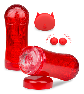 Skylight vibrating bead masturbator