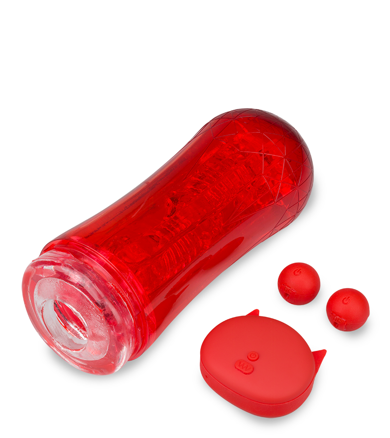 Skylight vibrating bead masturbator