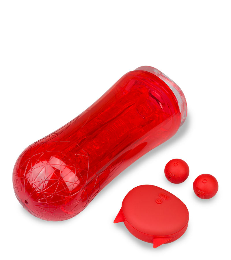 Skylight vibrating bead masturbator