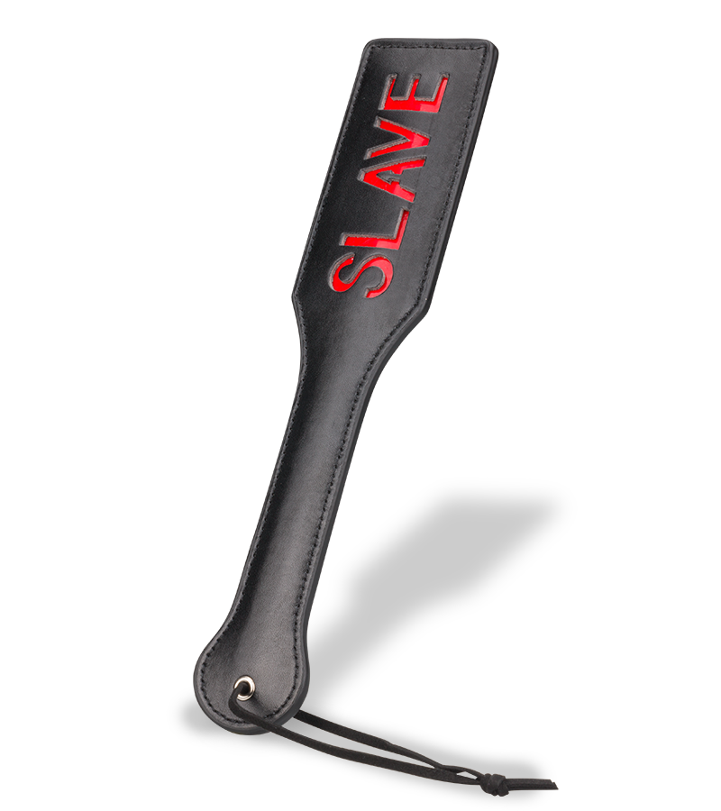 Slave faux leather BDSM paddle