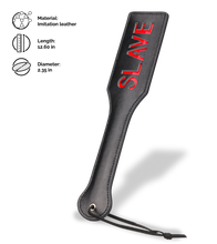 Load image into Gallery viewer, Slave faux leather BDSM paddle