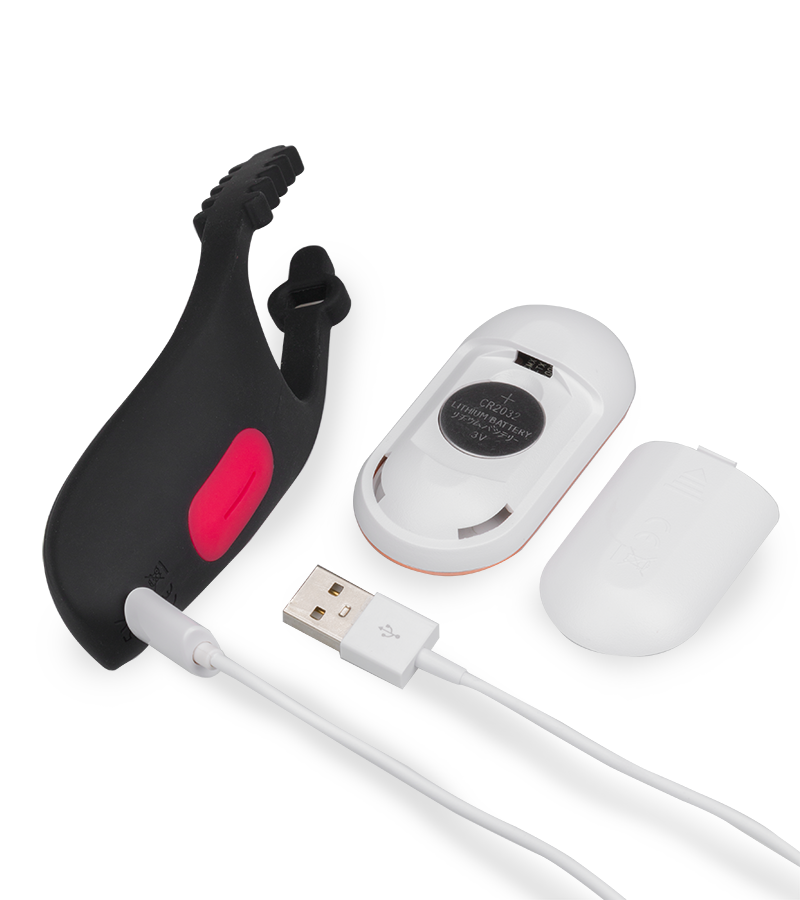 Spaceship adjustable vibrating cock ring